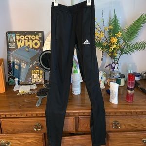 All black adidas joggers